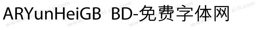 ARYunHeiGB BD字体转换